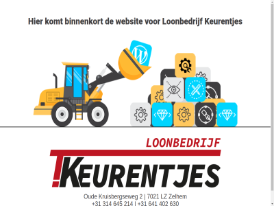 +31 2 214 314 402 630 641 645 7021 binnenkort keurentjes komt kruisbergseweg loonbedrijf lz nieuw oud websit werkt zelhem