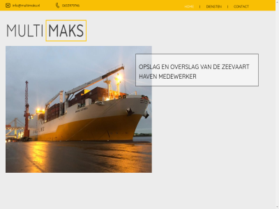0653979746 contact dienst hav hom info@multimaks.nl mak medewerker multi opslag overslag zeevaart