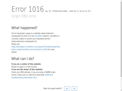 -05 -21 /support/troubleshooting/http-status-codes/cloudflare-1xxx-errors/error-1016/ 1016 20 2026 22 33 9ff65b118b719b80 a additional again and are by can check click cloudflar cnam currently detail developers.cloudflare.com developers.cloudflare.com/support/troubleshooting/http-status-codes/cloudflare-1xxx-errors/error-1016/ dns do domain error few for happened helpful her i id if information ip it mak minutes mor network no on origin owner pag performanc pleas ray record requested resolv resolvabl reveal security see setting sur that the this to troubleshot try unabl using utc valid ve visitor websit what www.molenaars-scheepswerf.nl yes you your
