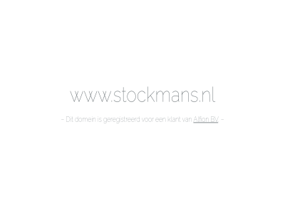 alfion bv domein geregistreerd klant www.stockmans.nl