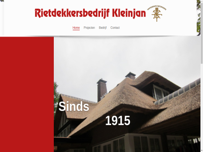 1915 bedrijf contact dak historie hom jbbh les project realisatie riet rijk sind webdesign