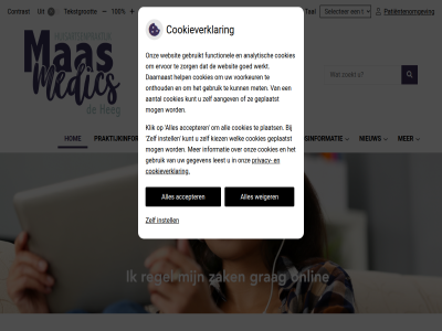 -361 043 1 10 100 1800 51 6228dh accepter contrast cookieverklar engel gemaakt gezondheidsinformatie hom hoofdmenu huisartsenpraktijk instell maasmedic maastricht menu mogelijk nieuw patientenomgev praktijkinformatie privacy roserij samenwerkingspartner selecter spoed submenu tal tekst tekstgrot toet vergrot verklein weiger welkom zoek