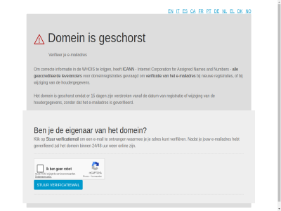 15 24/48 adres all and assigned binn ca corporation correct dag datum dk domein domeinregistraties e e-mail e-mailadres eigenar el es for fr geaccrediteerd geschorst geverifieerd gevraagd hebt houdergegeven icann informatie internet it jouw klik krijg kunt leverancier mail mailadres nadat names nieuw nl no number onlin ontvang pt registratie registraties stur uur vanaf verificatie verificatiemail verifieer verifier verstrek waarmee wer whois wijzig
