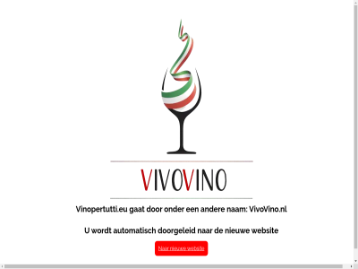 automatisch doorgeleid gat nam nieuw vino vinopertutti.eu vivo vivovino.nl websit