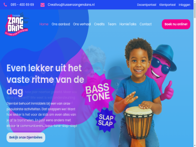 -4006969 085 1 10 1072 12 2 2025 3 400 60 69 8 aanbod aantal ac actie activiteit advertis af algemen allemal amsterdam ander bas basisschol bass-tone-slap-slap begeleid behoort bekijk bel bepal bied binn boek boekt bso bv chat communicer contact creativo@tussenzangendans.nl credit daarom dag dan dans design djemb djembeles docent docentenomgev docentportal doelgroep een elkar energie even flexibel gehel geleefd gerealiseerd gewon groep hel help hom homietalk inlogg inmiddel jar jou juist kid kijk kinder kinderdagverblijv klacht klantenservic klantportal kom land leeftijd lekker les leuk maand max minut mocht mooier musical musicalles naartoe navigatie nem nik nou ondersteun ongeremd onlin onz pakket partner policy populairst privacy problem procedur programma raion ritm rond rustig s sam schol sessies sitemap slap snapp solution special stadshouderskad team theater tip toe ton trommel tuss twee vanaf vast verhal video vol volg volgend voordel voorwaard vrag wanner we wel welkom werk wet wij workshop zang zing zit zomer