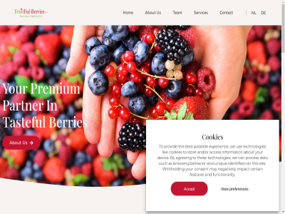 2026 52 a abl about accept acces addition agreeing all alon also and and/or approach are as attention behavior berries best beyond browsing by can certain climat com commercial complianc consent contact continuously cookies customer daily data deal deliver devic devot down experienc extend features flexibility focus fresh fruit fruitful fruitful-berries functional functionality gpc great growing gtcs hom however i i-com identifier impact implement information key level lik longterm may mission negatively nl on oriented our packing partner partnership policy possibl preferences premium privacy proces product production provid provision quality quality-oriented servic services sit social soft sourcing specialised stor subject such supplying sustainability team technologies the thes this to unique up us use values view we webdesign wek which withhold world year your