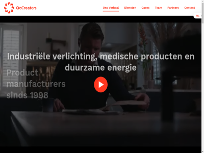 cases contact development dienst duurzam energie industriel medisch nl partner product qocreator team verhal verlicht