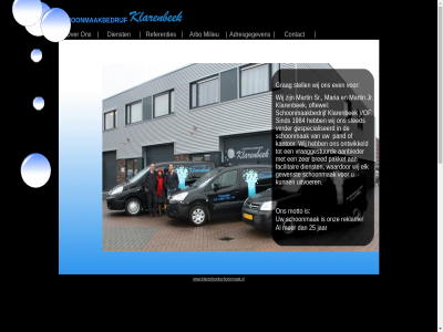 adresgegeven arbo contact dienst klarenbek milieu motto referenties schoonmaakbedrijf v www.klarenbeekschoonmaak.nl