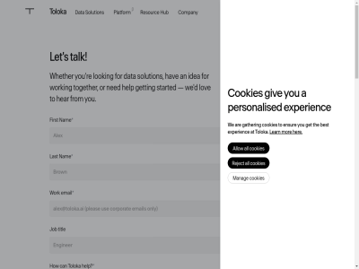 10 100 1118 120 165 2 2026 27001 27701 40 45 50 61 a about addres advanced advertis agent agree agreement ai all allow an and antifraud any are as at automat automated azur b.v bas bench benchmark best bg blog boulevard brand bv by can carer cas ccpa certified chos click clicking client co co-pilot cod coding company complexity compliant conduct consent considerabl contact control conversation cookies countries creativ crowd d data dataset detection diver do domain efficiency email end ensur environment evaluation event excellenc experienc expert expertis extension first follow follow-up for form from frontier gather gdpr get getting giv global god guidelines hav hear help her hipaa how hub human i idea if includ increas information infrastructur invitation iso it job knowledg lab languages largest last learn let level link log looking lov m manag market math met method model mor ms multimodal my nam ned netherland newsletter newsrom notic number off off-the-shelf on on-premises operational option or other our personal personalised pilot platform platform-level premises privacy privat proces promotional provided quality re reason receiv received red reject request research resourc resources responsibl rl robust routines s safety say scalabl schiphol security see self self-servic servic shelf skil skilled so soc solution speaking started step storag studies subdomain submit supply surprised synthetic takes talk tau tau-bench teaming tech technologies term text the them this through tim titl to together toloka university university-level unsubscrib up us use vqa way we websit what whether why wish with work worker working year you your β