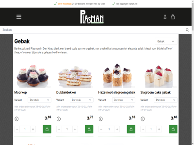 -01 -12 -2025 -2026 0 00 04 10 20 2026 23 3 65 75 algemen banket banketbakkerij besteld bestell bezorg biedt bijzonder bred cak carr citroen contact den dubbeldekker eclair elegant four gebak geleg gesorteerd hag hard hazelnot hoviusgebak ideaal kasteeltj koffie maandag mokka moorkop morg onlin per petit plasman plasmannetj presidentj privacy scala slagrom slagroomgebak smakelijk stuk t/m tafel thee tompouc vanaf variant ver verklar vier voorwaard wij
