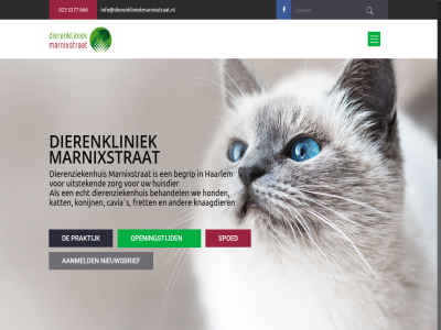 023 5277 666 aanmeld begrip behandel cavia dierenart dierenkliniek dierenziekenhuis echt fret haarlem hond huisdier info@dierenkliniekmarnixstraat.nl kat knaagdier konijn marnixstrat nieuwsbrief openingstijd praktijk s spoed tijd uitstek we zorg