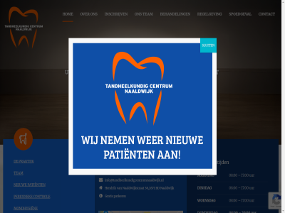 00 0174 08 17 20 205 2671 352 38 aandacht bd behandel centrum contact control dinsdag donderdag end familiepraktijk gegeven gratis hendrik hom info@tandheelkundigcentrumnaaldwijk.nl inschrijv maandag mondhygien naaldwijk naaldwijkstrat nieuw openingstijd parker patient periodiek person praktijk regelgev sluit spoedgeval tandheelkund team uur westland woensdag