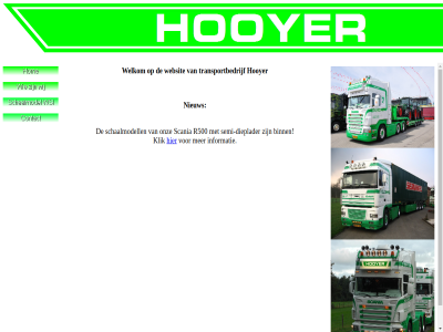 binn dieplader hooyer informatie klik nieuw onz r500 scania schaalmodell semi semi-dieplader transport transportbedrijf websit welkom