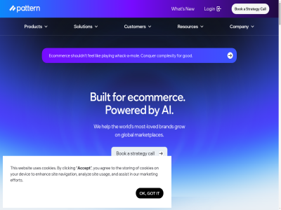 +32 01 02 03 1 100 1441 18 1p 2 2024 2026 23 26 30 31 3p 46t 5 500 5x 60 84043 888.881.7576 90 a about acceleration accelerator accept accuracy achieved acros ad again agree ahead ai alibaba all also amazon analyz and anyway assist bas be better beyond blog boardrom bok box brand bring bundling busines buy by call can carer cas categories category chaos china clarity clicking company complet complexity complicated connect conquer consumer contact cookies countries creator curv customer data dedicated deliver demo demos developer devic digital director discover do drawing dtc ebok ecommerc effort els enhanc enterpris everyth everywher expand expert expertis fast fel footer for from fueled fulfillment get glob global globally god gold got grow growing growth guid handles hav hello@pattern.com help how inc incremental industry influencer innovation insight interest into it julia kitting know knowledg leadership lehi let lik living location login loved manag market marketplac marketplaces mol money mor most most-loved navigation never new newsrom not ok on one or our partnership patented pattern paying pen peopl percentag planning platform playing point policy possibilities predict prep privacy product proprietary pxm re reach reaches reaching ready receiv red report resourc resources rom s sakura sales scal scales schedul seamlessly security seller servic services set shelf shop shouldn sign sit so softwar solution sped spend stay steelcas storing story strategic strategies strategy study suit t team tech technology term that the this tiktok to tol topic trend truly unlock up us usag uses using ut way we websit west whack whack-a-mol what win winning with work world worldwid worry would x you your yoy