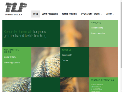 +31 -134560106 -134560107 -5048 2025 31 a about ac all and applicantion application b.v chemical contact dyeing e e-mail fax finish for garment hom info information international jean ledeboerstrat mail netherland nl process product reserved right special specialty sustainability system tel textil the tilburg tlp tlpinternational.n us