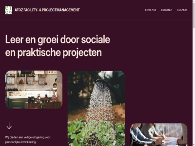 atoz bied dienst facility functies ga groei inhoud ler omgev ontdek ontwikkel person praktisch project projectmanagement social veilig wij