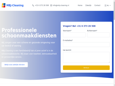 +31 2 2026 26 3453sh 373 508 6 83037209 achternam actief af afgestemd afsprak algemen all bedrijf bekijk bel benodigd bericht betrouw bied binn bred cleaning contact dagelijk dienst diepterein duurzam e e-mailadres eig eis elkar enkel familiebedrijf flexibel gat gebracht gezond glazenwass grag grondig hand heenplat helder hiervan hom huishoud info@mbj-cleaning.nl inkop inzet jar kaart kantoorruimt kantor kennismakingsgesprek klant klar kvk kwaliteit les lever link mailadres material mbj mbj-cleaning mogelijk naast natur nem nl nr offert omgev ontvangt onz oog oppervlak partner pass periodiek person privacyverklar professionel ram recht regelmat reinig scala schon schoonmaakbranch schoonmaakdienst schoonmaakmaterial schoonmaakwens schoonmaakwerkzam schoonmak servic snell stan start streepvrij tijden uitzicht vandag verstur vloer voorbehoud voornam voorwaard vrag vrijblijv wekelijk wens werk werkdag wij will woning zakelijk zorg zovel