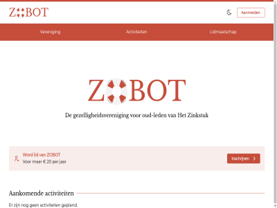 20 aankom aanmeld activiteit bot gepland gezelligheidsveren inschrijv jar led lid lidmaatschap oud oud-led per veren word z zinkstuk zobot