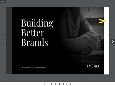 1 31 an and approach better brand building concept design impression laforma our work