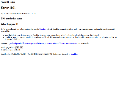 -10 -28 /support/troubleshooting/http-status-codes/cloudflare-1xxx-errors/error-1001/ 09 1001 16 2026 23 31.220.87.60 a a51b488a79ac0d39 account and are be ben by can causes click cloudflar configuration cookies currently detail developers.cloudflare.com developers.cloudflare.com/support/troubleshooting/http-status-codes/cloudflare-1xxx-errors/error-1001/ distributed dns domain e.g enabl error fail feedback few for global happen happened hav helpful hosting id if information ip it just les likely minutes mor most network no on organization our owner pag partner performanc pleas potential provider ray requested resolution resolv reveal s security see signed sit smit.eu someth tak thank that the ther this to two unabl up usually utc ve websit what when with wrong yes you your