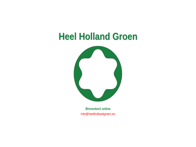 binnenkort groen hel holland info@heelhollandgroen.eu onlin