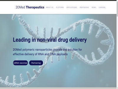 +31 -8 13 15 2 2024 20med 2333bd 39 489 53 8 99 a about absenc accelerat accessibl acid addition addresses advanc after against agreement aim alternativ an and animal application applied apr around as at based batch bd@20medtx.com be being bio bio-responsiv bio2024 can careers@20medtx.com carer cepi clinical coalition com complex composition contact contribut convention could data degres deliver delivery develop development diego different discus diseases distribution dna drug during eas effect effectiv efficacy epidemic establish ferret follow for formulation froz functionality galileiweg global granted greater health help human immunogenicity improved independent indication inequitabl infection infectious influenza innovation international ip its key landscap leading leid limitation lipid lnps loaded loading los lower lyophilized manufactur material matter medical met mission molecular mor mrna nanoparticl nanoparticle-based nanoparticles navigation ned needed netherland new no non non-viral nucleic offic on one operator opportunities or other our partner partnered partnership patent payload platform pnp pnps policy polymeric position positiv potential preclinical preparednes privacy product program project proprietary protectiv provid publication publishes purification read reproducibl responsiv result rna rna/dna rom s sam san scalabl seasonal several siz solution solvent stand starting step stor storag stored strong tackl team technologies technology temperatur temperatures that the therapeutic therapy therefor thermostability thermostabl to toward trial underscores unique us using vaccin vaccines viral virus vivo volumes we with worldwid