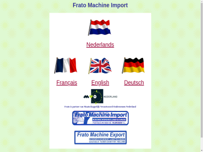 deutsch english français frato import machin nederland