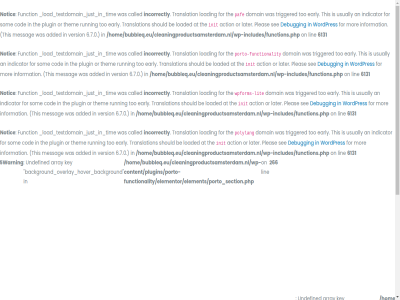 /home/bubbleq.eu/cleaningproductsamsterdam.nl/wp-content/plugins/porto-functionality/elementor/elements/porto_column.php /home/bubbleq.eu/cleaningproductsamsterdam.nl/wp-content/plugins/porto-functionality/elementor/elements/porto_section.php /home/bubbleq.eu/cleaningproductsamsterdam.nl/wp-includes/functions.php 265 266 6.7.0 6131 action added amsterdam an at be cleaning cod cpa debugg domain early for functionality incorrectly indicator information init later lin lit loaded loading maintenanc messag mod mor notic on or paf pleas plugin polylang porto porto-functionality product running see should som the them this too translation triggered usually version warning wordpres wpform wpforms-lit