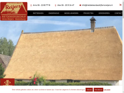 06 18 1985 20 2026 22 24 47 51 77 80 aangev actief afgezien akkoord alex alg all ambacht arno batenburg bedrag bedrijf bekijk beleid benieuwd bent bestaand bestrijd beteken beter bijhoud bijzonder bred contact cookie cookie-beleid cookies copyright dak dakkapell dakram dienst echt eerst ervar eventuel ga gat gebruikt gelderland gemoeid gerepareerd gevestigd goed grag grot hel hiermee hom hoort houd idee ij info@rietdekkersbedrijfarnoreijers.nl informer inhoud instantie inwater inzet janss jar kunt kwijt laatst lang lat les linkedin mat media mee mens metselwerk minder mogelijk moss nederland nem nieuw nok offert onderhoud onz opgebouwd optreedt originel passend passie plat preventief preventiev privacy privacy-verklar project recent reijer renovatie reparatiebedrag riet rietdek rietdekker rietdekkersbedrijf scheur sind specialistisch steg storm tijd uitdag uitgesteld uitvoer vakkund vakmens veelvoud velux verklar verlop verschill vertrouwd vervolgschad verwerk verzeker vogelschad voorbeeld vrijblijv w wanner webdesign websit werk wij zegg zeld zorg
