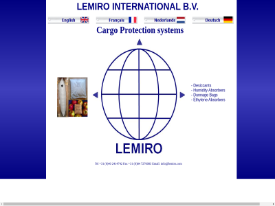 +31 0 2414742 40 7276083 84 absorber b.v bag cargo desiccant dunnag email ethyl fax humidity info@lemiro.com international lemiro protection system tel