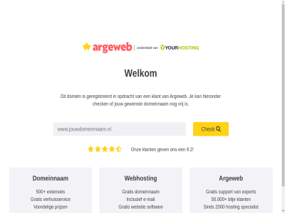 argeweb geregistreerd via