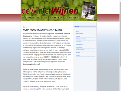 00 0651323185 12 14.00 15 17.30 19 2 2003 2026 24 30 60 aantal adres adresgegeven afrika algemen allen ambianc april assortiment australie bedraagt bedrijf begeleid behoort bekroond belev bent beschik bestell bestelt betekent bezighoudt binnenlop bred caf casa chili contact copyright dag deskund dewinterwijn disclaimer diver doorlop drink duitsland eig enkel entree entreegeld exclusief fless frankrijk gedeelt gehel geniet genot gerenommeerd gezelschap grag hapjes heerlijk hel hom horeca import importer indien ingb italie juist kaart kennis klikt komend krijgt kunt kwaliteitswijn lat lekker lever mag mak mal meest menu middel mogelijk n naast nam nederland nieuw nl28 optimal organiseert oud overmak p.p parallelweg partner passie person plat portugal privacy product proeflijst proefpakket proeverij r.h.n rek.nr relatiegeschenk reserver retour robert samenstell scala select selectie sfeervoll silva sind spanj statement surft t.n.v terug thuis tijd toegangskaart toegestuurd toegevoegd tuss uden udenaartj uur verkop vermeld verrass verschill vindt vinolog vol voorafgaand vooral voorwaard wanner websit wek welkom wereld wij wijn wijnhuis wijnproeverij wijnverkoper will wilt winter witlox x zak zal zoal zondag zuid zuid-afrika