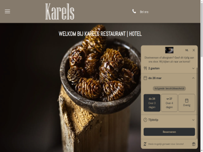 00 0314 10 15 2026 22 222 6 7047 760 all bel braamt brink cn contact dinsdag disclaimer donderdag fod frank geslot hooglandseweg hotel i info@restaurantkarels.nl karel lvf maandag nfo@restaurantkarels.nl onlin openingstijd opnem privacy recht restaurant restaurantkarels.nl resultat voorbehoud vrijdag websit welkom woensdag zaterdag zondag