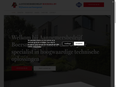 +31 072 1823 2025 36 37031057 512 56 60 8 aannemersbedrijf aansluit accepter advies akkoord alkmar behoeft bekijk beteken betrouw bied boersma bouw bouwgarant btw bv bv@gmail.com bz contact cookies daarom de dienst eis elk enginer ervar expert ga galerij gat gebruik gelov gemaakt gesprek gev help hen hom hoogwaard informatie instell interactie jar jarenlang klant klar kvk les luister maatwerkoploss mat motto nauw nem netherland nl808587031b01 ontdek ontwikkel onz opgebouwd oploss partner passiefhuis perfect policy privacy privacybeleid productie professional realiser reputatie sam sector servic sit specialist specifiek stan stat sterk talrijk team technisch toegewijd topkwaliteit uiteenlop uniek vandag verwacht voldoen vrijblijv we websit welkom wens werk westfriesepad wij youvia zulk