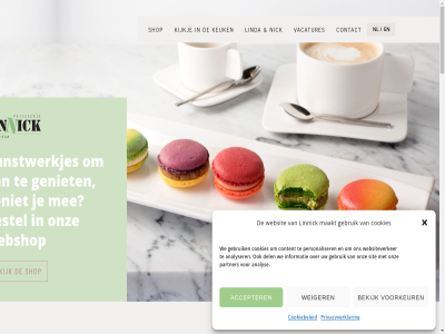+31 .. 0 00 10.00 1075 16.00 17 18 20 233 24 30 58 75 8 accepter algemen allen amstelveenseweg amsterdam analys analyser bekijk best bezoek bonbon contact content cookiebeleid cookies del disclaimer elkar faq gebruik geniet gezell hom info@linnick.nl informatie keuk kijkj kom kunstwerkjes lang les liefd linda linnick ma maakt nederland nem nick nl ontstat onz partner passie patisserie personaliser privacyverklar proev shop sit t/m vacatures verkoz vindt voorkeur voorwaard vrij vv war we websit websiteverker weiger zaterdag zondag