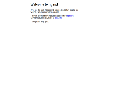 and at availabl commercial documentation for nginx nginx.com nginx.org onlin pleas refer support thank to using welcom you