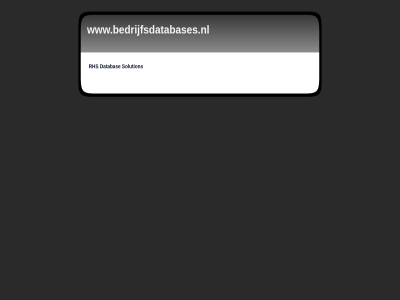 databas rhs solution www.bedrijfsdatabases.nl