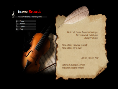 album budget catalogus contact e e-mail econa han hartingsveldt help hom klassiek maand mail muziek nieuw nieuwsbrief per record strijkstok webdesign wereldmuziek winkel winnar zilver