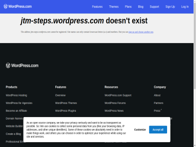 a a-z about absolutely accept addres addresses all an and another app as automattic be blog browsing builder building busines but california can cannot chos collect company contain cookies creat customiz daily data design developer doesn domain email enterpris exist experienc features for forum from generator get googl hosting identifier invention ip jtm-steps.wordpress.com learn letter lik log logo lowercas mak maker nam names ned new notic number one only open optimiz order other our overview own p2 partner pattern personal plan plugin policy popular possibl pres privacy product professional registered resources seriously servic services sign sit so solution som sourc started support t tak team term the themes thes thing tip to topic transparent unique up use user using we webinar websit whil wordpres wordpress.com work you your z