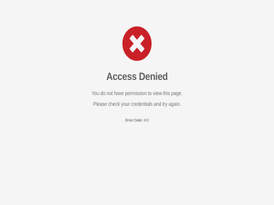 403 acces again and check cod credential denied do error hav not pag permission pleas this to try view you your