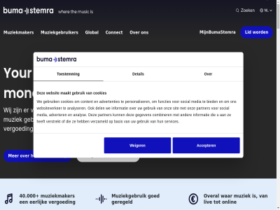 -799 0 023 1 10 100 14 15 16 18 2 20 2024 2025 22 25 3 4 40.000 5 7 79 99 aanmeld accepter act advertenties adverter afsluit ai ai-ontwikkel ai-werk algemen allemal amsterdam analys analyser april artificial auteursrecht back basis beluisterd bent bericht bescherm bestur bestuurd bestuursled betal betekent bewerk bied buitenland buma buma/stemra bumastemra bumastemra.nl collectief collection combiner commissie componeert connect contact content controler cookies cover cultur daarom danc databas del detail diversity document drag e e-mail eerlijk equality esn evenement event facebok financiel fingerprint functies gan gebruik gebruikt gegeven geld gelijk geschiedenis geschill get global got hal hom hor horeca houd incasso inclusion info@bumastemra.nl informatie inkomst instagram intelligenc international ipi ipi-databas ipi-gegeven ipi-nummer januari jouw klacht komt krijg kun laatst land lastiger led ledenvergader les let levert licentie licentieportal lid lidmaatschap linkedin liv maakt maart mail mak maker media mee mega mei mijnbumastemra mla momentel money music muziek muziekgebruik muziekgebruiker muziekmaker muzieksector mymusicsaf nam national nieuw nl nummer officiel oktober omgev onlin ontwikkel onz opzoek organisaties overal overlat partner pay person personaliser phishing plagiaat play plezier portal privacy rad radio recht rechthebb reglement remix resultat right ris rond s sam samenwerk schrijft services sit slimm sluit social start statut stemra sterker succes succesverhal tariev taskforc technologie terecht tiktok titelcatalogus toestemm toezicht touch uitgeeft uitgever up updat vaker vast ve veelgesteld verdien verdient vergoed verstrekt verzameld via vind vindt vollou voordoen vrag waard waardevol waarom wanner war we websit websiteverker weiger werk wet wij word x your youtub zak zakelijk zoek zoekt zorgt