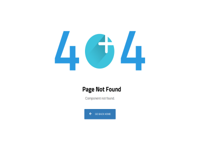 404 back component error found go hom not