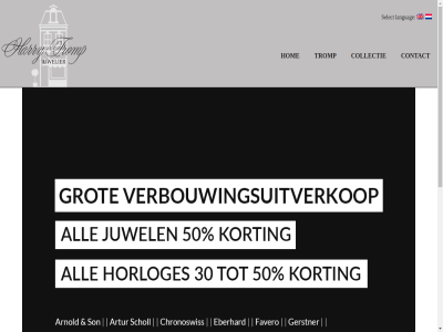 2025 collectie contact e e-mail harry hom horloger horloges info@harrytromp.nl juwelier languag mail pagina s select sierad tromp volg