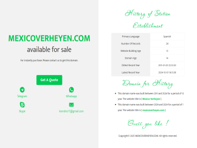 -01 -10 -20 13 14 16 2011 2024 22 28 30 31 33 38 a age availabl building contact domain establishment for get gues history instantly komdns77@gmail.com languag latest lik mexico mexicoverheyen.com number oldest pleas primary purchas quot record sal skyp spanish station telegram this to us verhey websit whatsapp year you