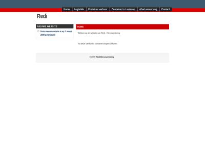 2009 7 afval contact container dienstverlen gelanceerd hom hur kop kunt logistiek maart nieuw redi sit verhur verkop verwerk via websit welkom