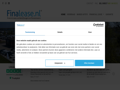 0212 085 1 14.000 169 2 3 4 5 6 8 aanpass advertenties adverter all analys analyser auto basis bedrijfswagen bedrijv bel bied combiner contact content cookies del detail direct faq finaleas finalease.nl financial functies garantie gebruik gegeven geregeld hom informatie leas lever maakt marg media onz partner personaliser personenauto s services sit social stapp toestan toestemm verstrekt verzameld voordel voorrad we websit websiteverker