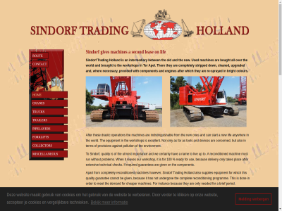 +31 100 15 1996 525 651832 8084 a accepter addres adher after against all also an and anywher apart apel are as at attitud awar b.v be becaus being bekijk betwen both bought brief bright brought building built bulldozer but buying by can cannot capacity certainly cheaper check civil cleaned collector colour company complet completely complex component concerned construction contact contractor cookies correct cranes customer dam delivery demand devices documentation don down drastic drilling due e e-mail effort employes enginer engines environment equipment etc excellent experienc expert extensiv extra far find firm fitted flexibl floodcontrol for forklift former from gebruik get giv gives god guarantee guarantes hard has hav head heavy high high-ris holland hom however hw hydraulic if importanc important indistinguishabl industry info@sindorf.nl informatie inlogg instanc intermediary it just klik larger leas leaves lif liv location long maakt machin machinery machines mad mail many melding met miscellaneous mor must nam nato necessary needed netherland new not offic old on ones only onz operation order our particularly period pipelayer plac platform pollution possibl power premises privacyverklar problem proces process product programm project provided provision quality re re-sprayed ready recondition reconditioned relationship required result ris road rout run sales second selling short sinc sindorf situated sixty son spoorstrat sprayed start station still stock stripped such suitabl supplies supplying t takes technical techniek telephon ter term than that the their then ther thes they this times to tol tonnag toolssindorf trading trailer truck undergon up upgraded use used utility utmost verberg verbeter verder vergelijk vision way we websit well wer when wher which with without working workshop world year