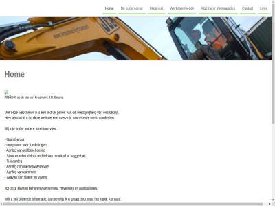 -11292116 06 1 9241 aanleg aannemer algemen b baggerbak bedrijf behor blijvend bouma contact damm fotografie funder gemaakt gev grag grav groet grondverzet hiernaast hom hovenier indruk info@kraanwerkjrbouma.nl informatie inzet j.r klant kopj kraanwerk link maaikorf materieel middel ondernemer ontgrav onz overzicht particulier recent riool/hemelwaterafvoer sit slootonderhoud slot sybo tollean tuinaanleg veelzijd verwijs vijver vind voorwaard vriendelijk vrij walbeschoei websit welkom werkzam wh wij wijnjewoud wilt