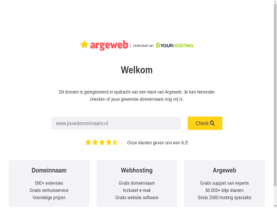 argeweb geregistreerd via