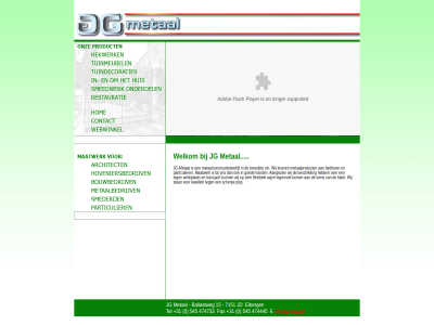 +31 0 474445 474733 545 e fax info@jg-metaal.nl jg metal sierhekwerk tel tuindecoraties tuinmeubel